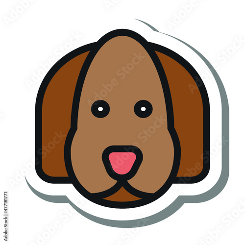 farm animals colorful sickers, badges and icons illustrations