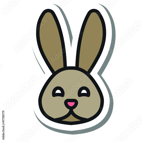 farm animals colorful sickers, badges and icons illustrations