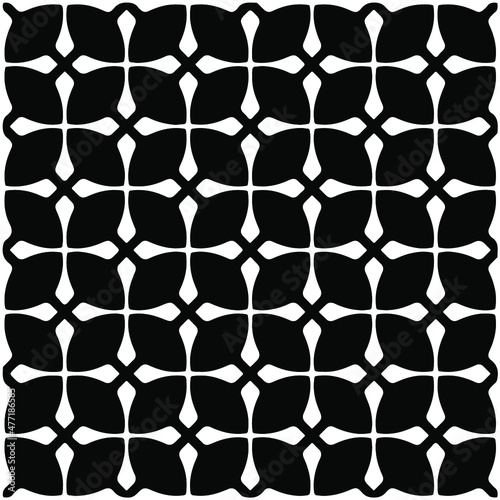 Vector ethnic pattern with symmetrical elements . Repeating geometric tiles from striped elements.Monochrome texture.Black and  white pattern for wallpapers and backgrounds.