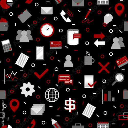 seamless pattern on the topic of business