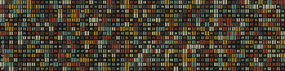 Obraz premium Abstract Geometric Pattern generative computational art illustration