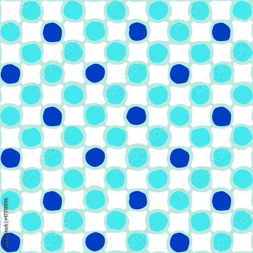 Vintage mosaic pattern. Blue portuguese tile.