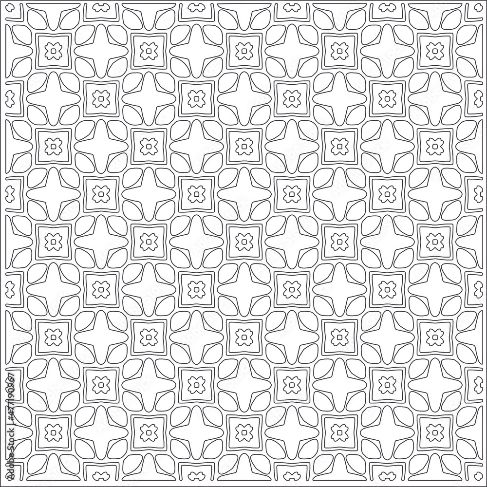 Vector pattern with symmetrical elements . Repeating geometric tiles from striped elements.Monochrome stylish texture.Black and 
white pattern for wallpapers and backgrounds.