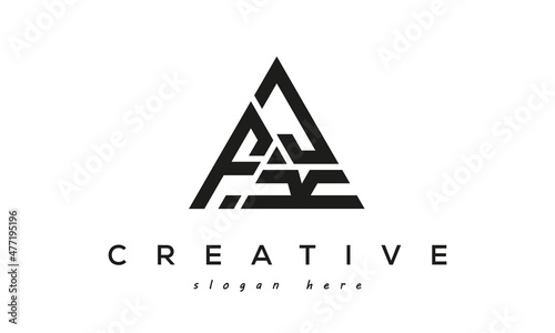 FJK creative tringle letters logo design photo