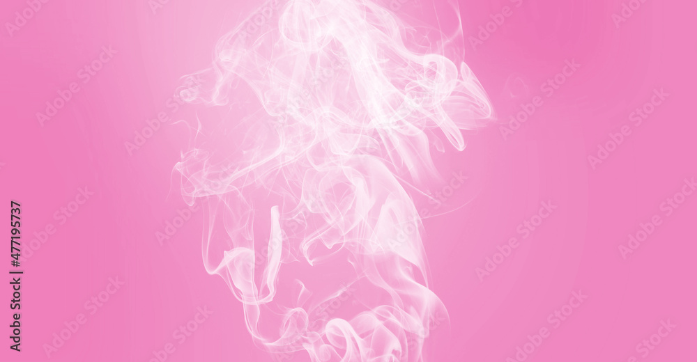Beautiful dreamy sky with soft pink and mint clouds and smoke over them. Abstract romantic background for party posters and flyers