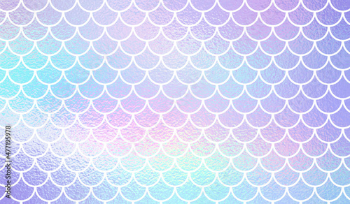 Abstract pattern. Scale animal background. Fish watercolor texture. Skin fish. Holographic pattern fishscale for design summer prints. Holograph dreamy princess backdrop. Vector illustration