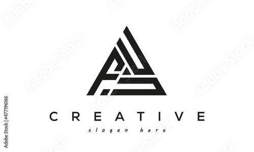 FUU creative tringle letters logo design photo