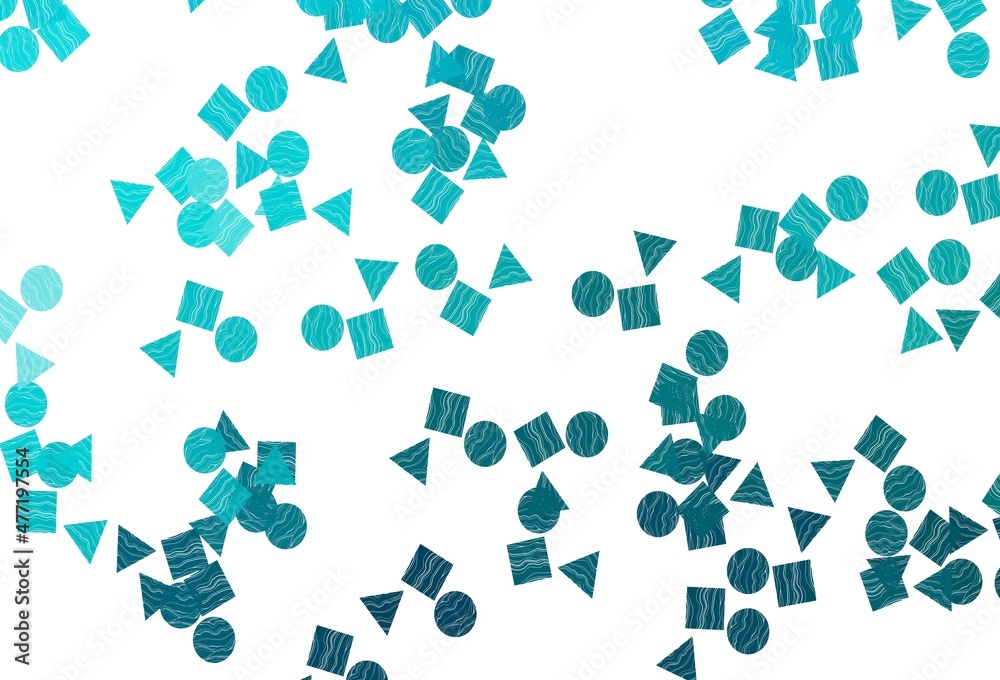 Light BLUE vector cover in polygonal style with circles. Light BLUE vector cover in polygonal style with circles.