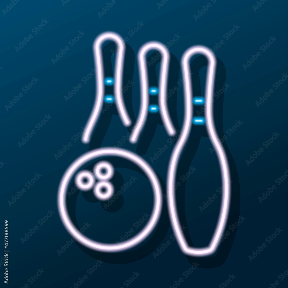 bowling neon sign, modern glowing banner design, colorful modern design trends. Vector illustration. bowling neon sign, modern glowing banner design, colorful modern design trends. Vector illustration.