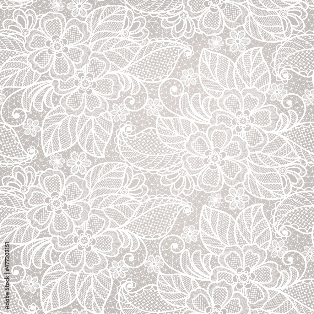 Fototapeta premium seamless lace floral background.