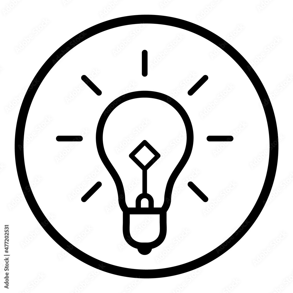 Lightbulb Flat Icon Isolated On White Background Lightbulb Flat Icon Isolated On White Background