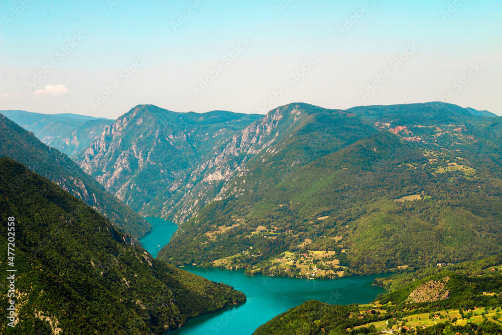 View at The Canyon of Drina River and Perucac lake