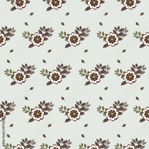 Seamless vector botanical floral pattern, bouquets nature background