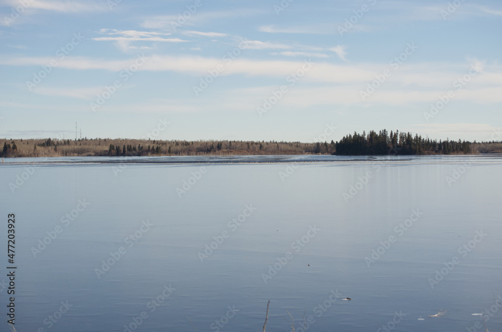 Astotin Lake Frozen over in Late November