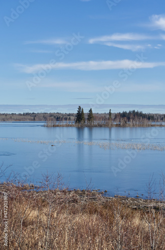 Astotin Lake Frozen over in Late November