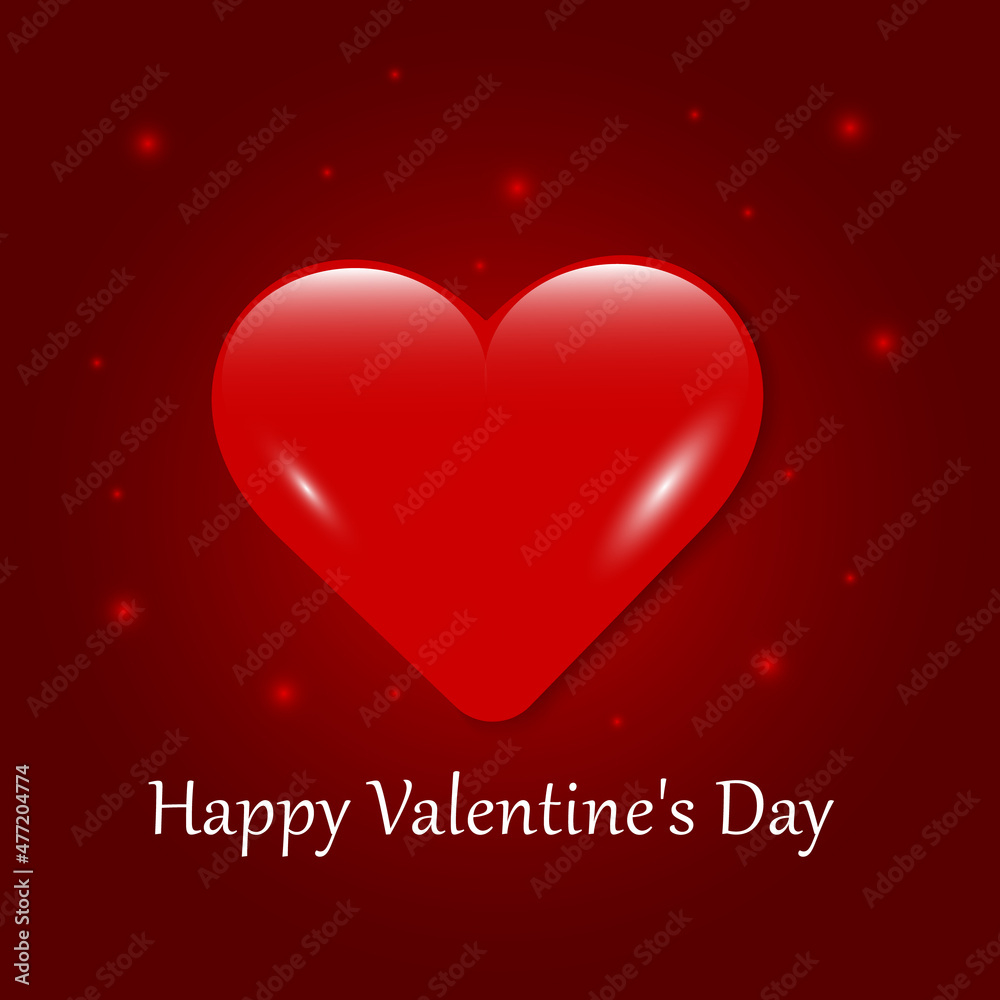 Valentine card with heart. Vector