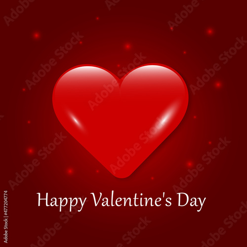 Obraz na płótnie Valentine card with heart. Vector w salonie