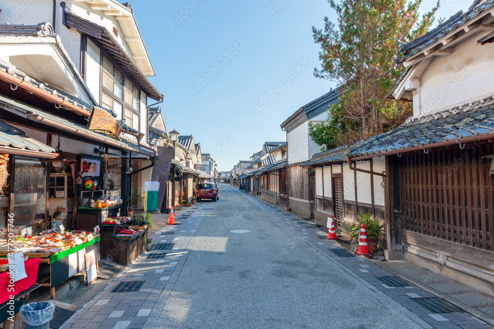 Mercantile house street in Tamba-Sasayama city in Hyogo prefecture in Japan