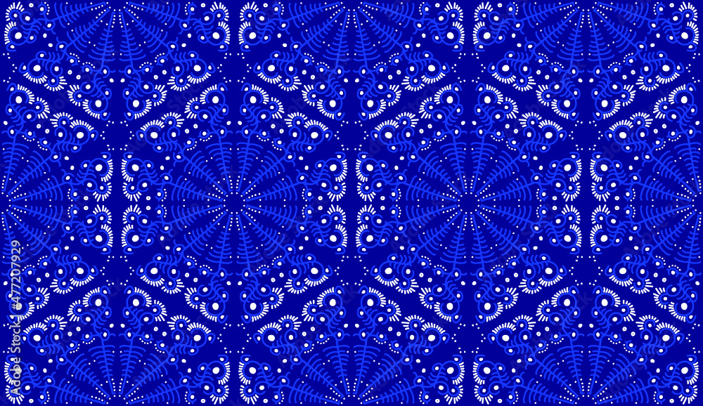 Fototapeta premium Lace pattern with hand-drawn ornament