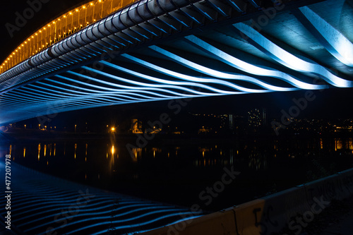 troja bridge in prague at night