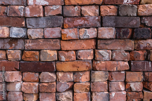 background, texture, pattern of orange bricks