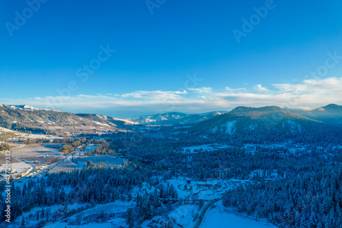 Winter mountain landscape in Washington State 