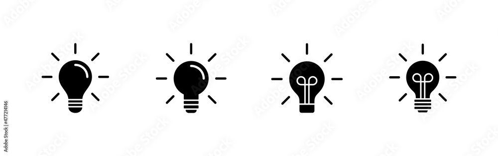 Lamp icons set. Light bulb sign and symbol. idea symbol. Lamp icons set. Light bulb sign and symbol. idea symbol.
