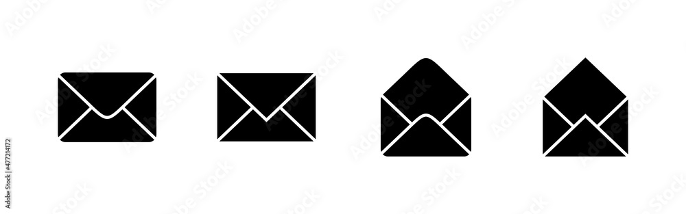 Mail icons set. email sign and symbol. E-mail icon. Envelope icon Mail icons set. email sign and symbol. E-mail icon. Envelope icon