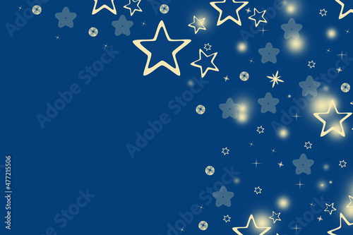 Gwiazdy na niebieskim tle.