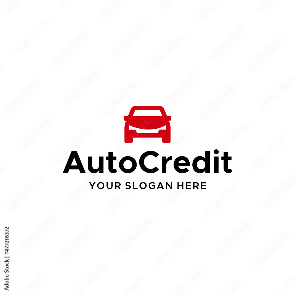 Modern design AUTO CREDIT red car logo design Stock Vector Adobe Stock