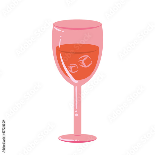 pink wine cup