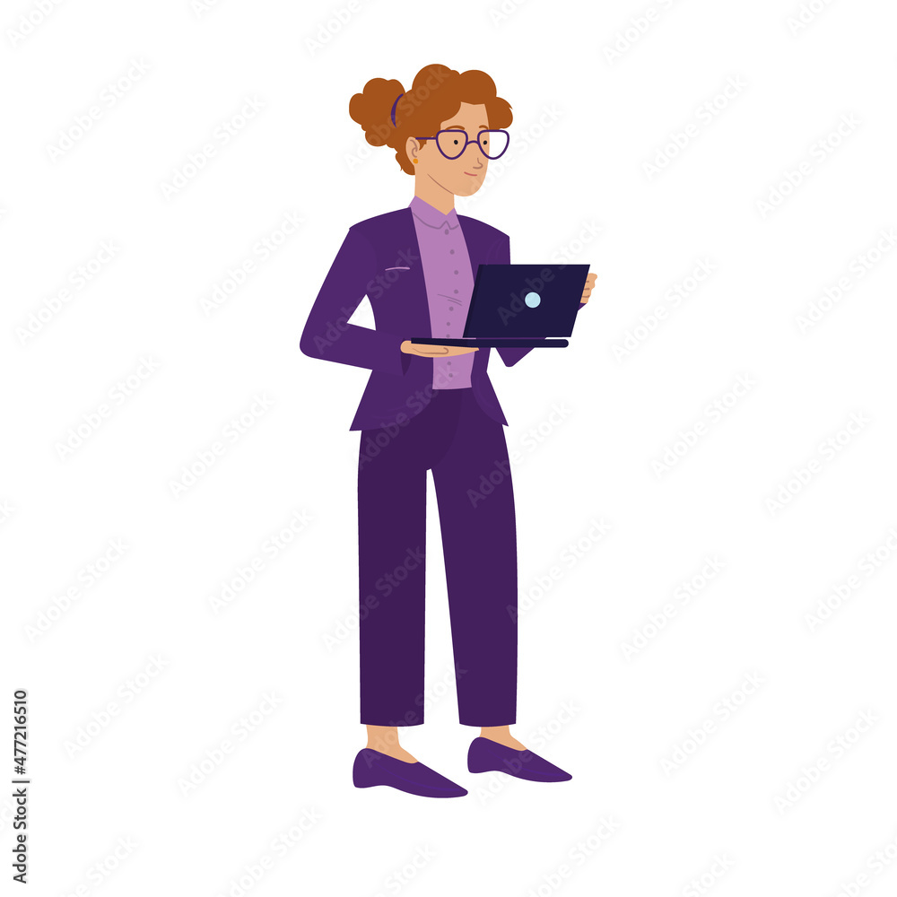 pretty businesswoman illustration