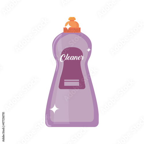 purple cleaner bottle