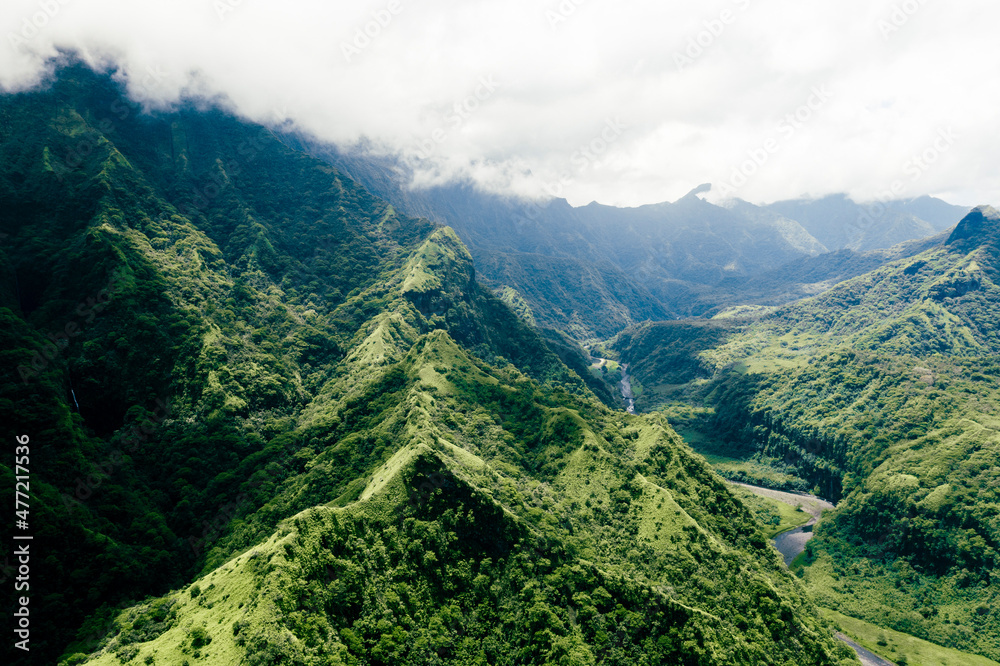 French Polynesia islands in the South Pacific Ocean Mo'orea, Tahiti, and Fakarava