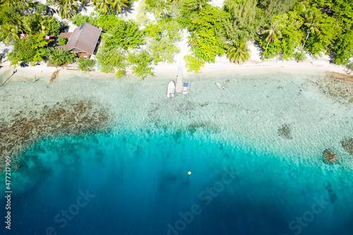 Fotografie, Obraz French Polynesia Island in South Pacific Ocean Mo'orea, Tahiti, Fakarava