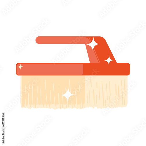 red cleaner brush