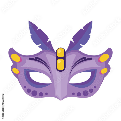 purple mask illustration