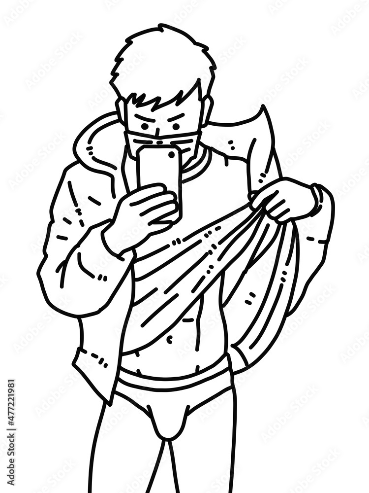 black and white of cute man cartoon for coloring black and white of cute man cartoon for coloring