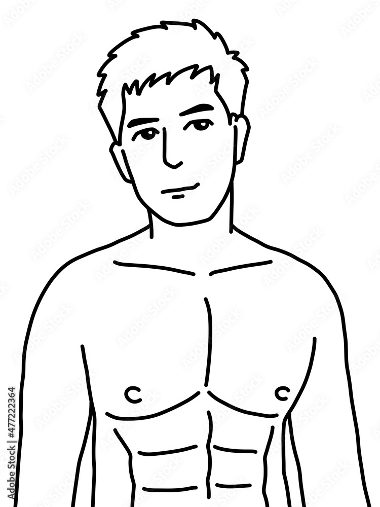 black and white of cute man cartoon for coloring black and white of cute man cartoon for coloring