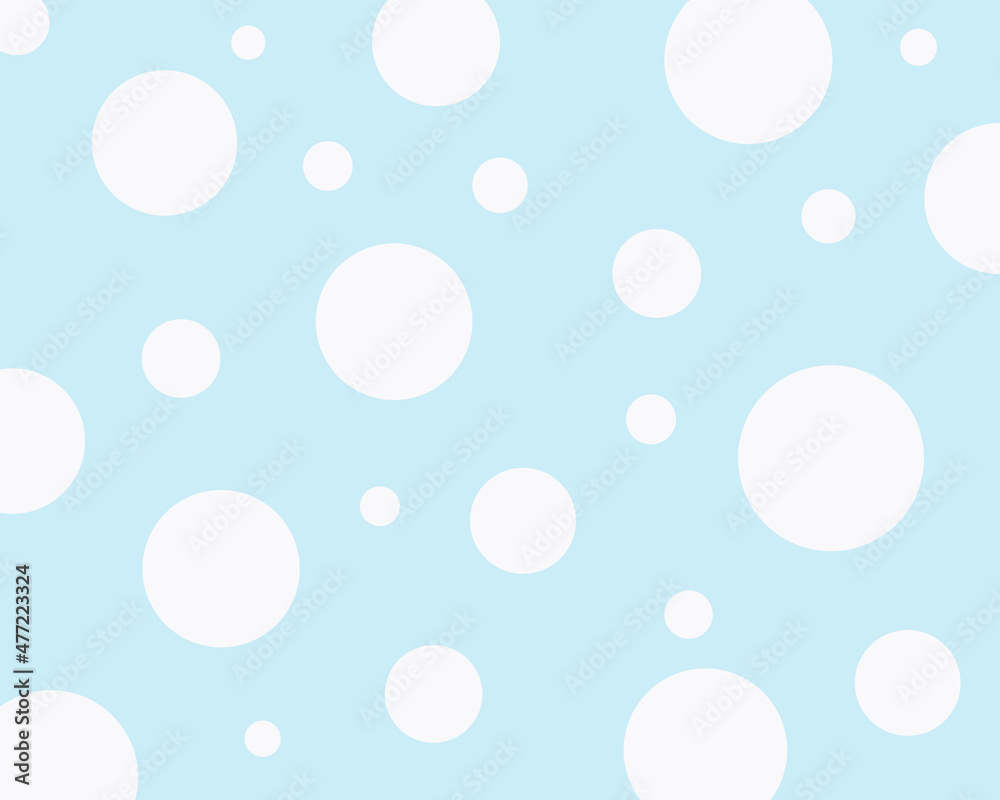 水色背景の白い水玉模様 背景 壁紙 Stock Illustration Adobe Stock
