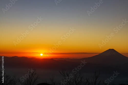 日の出と富士山 © Nao