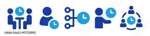 Time management icon set. Waiting time icon vector illustration.