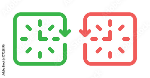 Time and clock icon vector illustration.