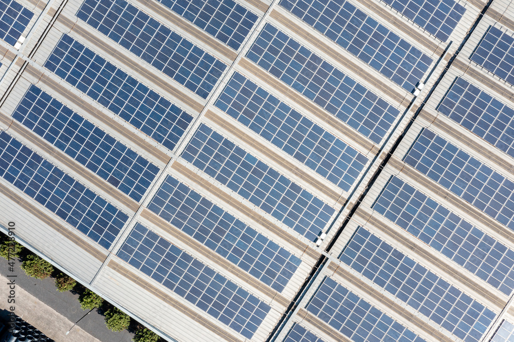 solar panels on factory rooftop solar panels on factory rooftop