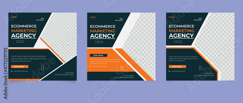 Digital marketing agency instagram post and social media banner template