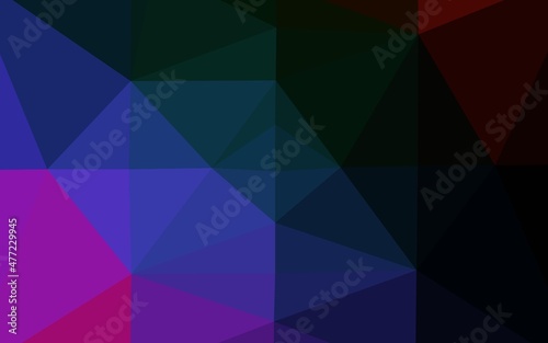 Dark Multicolor, Rainbow vector polygonal background.