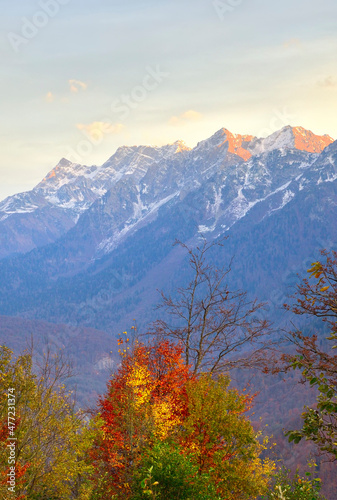 Autumn in the Caucasus mountains