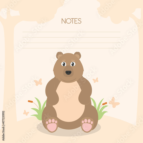 notes poster with bear