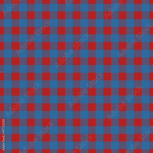 Plaid pattern. Fire brick on Blue color. Tablecloth pattern. Texture. Seamless classic pattern background.