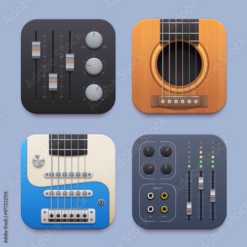 Fotografija Sound record, music sound mixer, guitar app icon